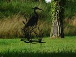 Tuinsteker Reiger Silhouette - 112 cm - Mat Zwart