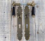 Set deurbeslag - PZ92 - Messing gepatineerd - voordeur