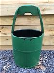 Vintage Houten Emmer - Groen - Hoogte 60 cm