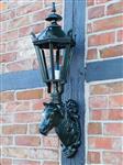 Prachtige buitenlamp met paardenhoofd, donkergroen