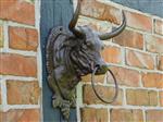 Stierenkop met Ring - Bruin - Gietijzer