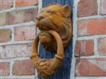 Grote Leeuwenkop als Deurklopper - Gietijzer rust-bruin