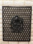 Cast iron deur-raam rooster, wandornament, zwart, mooi smeedwerk !!