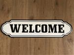 Wandbord, naamplaat XL, met tekst: WELCOME in old-look.