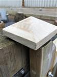 Paal cover piramide hout 10 x 10.