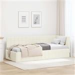 vidaXL Hoekbedframe met hoofdeinde Crème 80 x 200 cm Fluweel