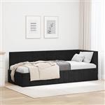 vidaXL Hoekbedframe met hoofdeinde Zwart 80 x 200 cm Fluweel