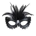 Zwarte Oogmasker Pailletten En Glitters