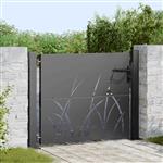 vidaXL Tuinpoort met slot Zwart 105 x 100 cm Poedergecoat staal