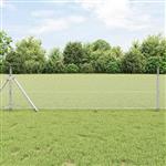 vidaXL Hexagon Hek Zilver 0,5 x 10 m Gegalvaniseerd staal