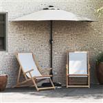 vidaXL Tuinparasol Zand 294 x 150 x 223 cm Stof