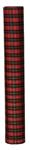 Decostof Tafelloper Tartan Schotse ruit Rood Zwart fijn polyester Dessin B 200cm x 35cm