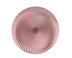 Onderbord parelmoer roze 33 cm rond kunststof