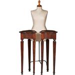 Stel van 2 Luikse pedestals met uittrekbaar blaadje voor een kandelaar ca 1850 (No.342045)