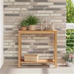 vidaXL Wandtafel met opslag Bruin 85 x 35 x 75 cm Massief Teakhout