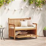 vidaXL Tuinkast Bank Bruin 114 x 60 x 90 cm Massief teakhout