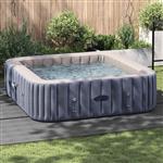 vidaXL Zwembad Grondzeil Lichtgrijs 396 x 396 cm Polyester geotextiel