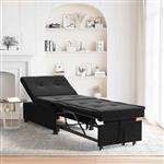 vidaXL Slaapbank Zwart 67 x 194 x 38 cm Fluweel