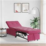 vidaXL Slaapbank Wijnrood 67 x 194 x 38 cm Fluweel