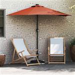 vidaXL Tuinparasol Terracotta 294 x 150 x 223 cm Stof