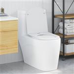 vidaXL Snelle Ontgrendel Toiletzitting Wit 44 x 36.4 x 3.4 cm