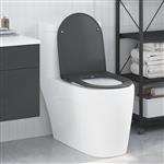 vidaXL Snelle Ontgrendel Toiletzitting Antraciet 44 x 36.4 x 3.4 cm