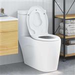 vidaXL Snelle Ontgrendel Toiletzitting Wit 44.5 x 37.3 x 4.3 cm