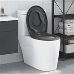 vidaXL Snelle Ontgrendel Toiletzitting Antraciet 44.5 x 37.3 x 4.3 cm