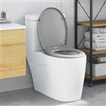vidaXL Snelle Ontgrendel Toiletzitting Grijs 44.8 x 37.3 x 4.2 cm