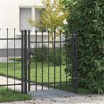 vidaXL Hekpoort Grijs 100 x 100 cm Poedercoated staal