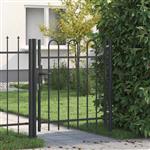 vidaXL Hekpoort Grijs 100 x 100 cm Poedercoated staal