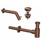 Fonteinkraanset INK Inbouw Inkortbaar Inclusief Waste en Design Sifon Mat Rose Goud