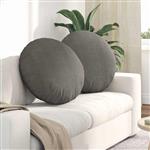 vidaXL Zitkussens 2 pcs Lichtgrijs Ø 80 cm Katoen Stof