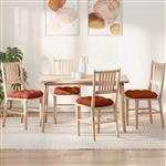 vidaXL Zitkussens 4 pcs Rood-oranje 45 x 45 cm Katoen Stof