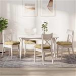 vidaXL Zitkussens 4 pcs Grijs groen 40 x 40 cm Katoen Stof