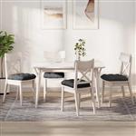 vidaXL Zitkussens 4 pcs Donkergrijs 40 x 40 cm Katoen Stof