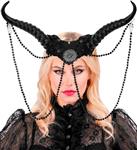 Zwarte Haarband Hoorns