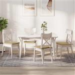 vidaXL Zitkussens 4 pcs Grijs groen 40 x 40 x 3 cm Katoen Stof