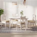 vidaXL Zitkussens 4 pcs Crème 40 x 40 x 6 cm Stof