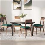 vidaXL Zitkussens 4 pcs Donkergroen 40 x 40 x 6 cm Stof