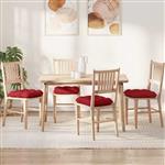 vidaXL Zitkussens 4 pcs Rood 40 x 40 x 12 cm Stof