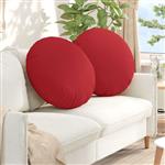 vidaXL Zitkussens 2 pcs Rood Ø60 x 21 cm Stof