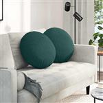 vidaXL Zitkussens 2 pcs Donkergroen Ø50 x 19 cm Stof