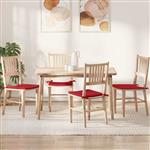 vidaXL Zitkussens 4 pcs Rood 40 x 40 x 3 cm Stof