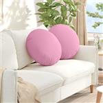 vidaXL Zitkussens 2 pcs Roze Ø50 x 19 cm Stof