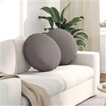 vidaXL Zitkussens 2 pcs Taupe Ø50 x 19 cm Stof