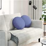 vidaXL Zitkussens 2 pcs Jeans Blauw Ø40 x 13 cm Stof