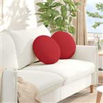 vidaXL Zitkussens 2 pcs Rood Ø40 x 13 cm Stof