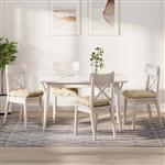 vidaXL Zitkussens 4 pcs Crème 40 x 40 cm Microvezel Stof