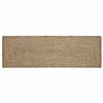 vidaXL Tapijt Naturel en zwart 80 x 250 cm Jute